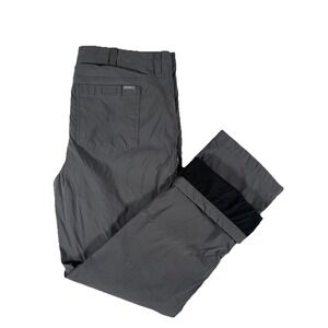 Eddie Bauer Fleece Lined Tech Pants Gray Men's 40x32 (38x31.5) Warm Hiking